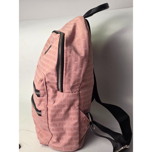 Steve Madden Women's Backpack Pink Black For School Nylon Bag - Picture 4 of 14